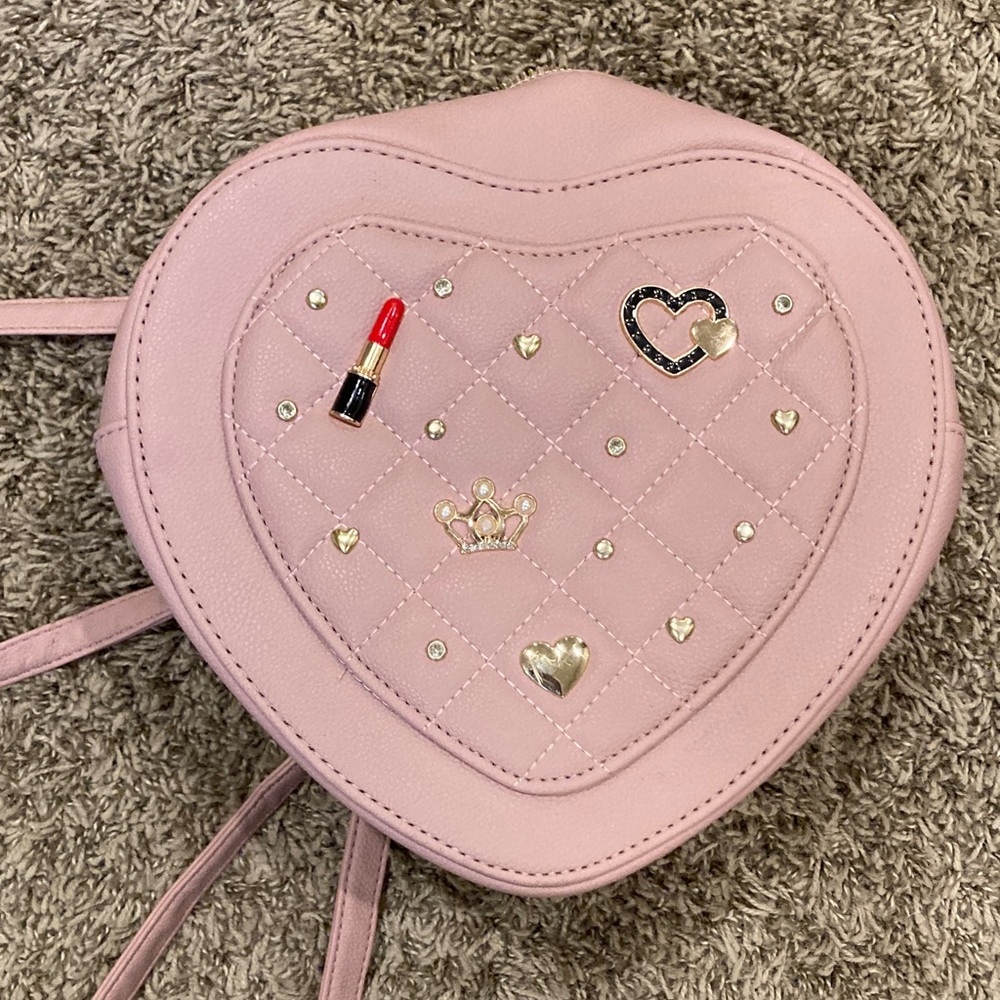 Under1Sky Quilted Charm dusty pink mini convertible backpack or purse
